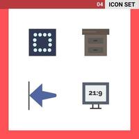 4 Universal Flat Icon Signs Symbols of layout hd business home 5 Editable Vector Design Elements