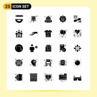 conjunto de 25 iconos de interfaz de usuario modernos signos de símbolos para clip islam hdmi mezquita masjid elementos de diseño vectorial editables vector