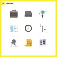 9 Creative Icons Modern Signs and Symbols of business star find male network Editable Vector Design Elements