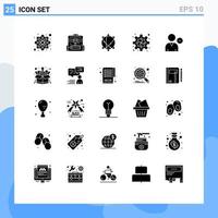 25 Thematic Vector Solid Glyphs and Editable Symbols of delete plugin computing piece connect Editable Vector Design Elements