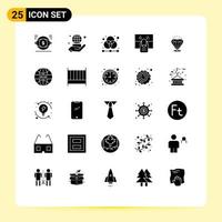 paquete de iconos vectoriales de stock de 25 signos y símbolos de línea para elementos de diseño vectorial editables gráficos de clic de red de un dedo vector