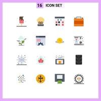 Group of 16 Flat Colors Signs and Symbols for footwear clothes app case interface Editable Pack of Creative Vector Design Elements