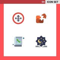 Universal Icon Symbols Group of 4 Modern Flat Icons of army piece soldier business book Editable Vector Design Elements