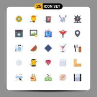 25 Creative Icons Modern Signs and Symbols of furniture content storage light big data development holiday Editable Vector Design Elements