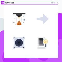 4 Creative Icons Modern Signs and Symbols of laser search right fan 5 Editable Vector Design Elements