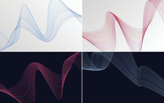 modern wave curve abstract presentation background Pack vector