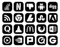 20 Social Media Icon Pack Including media question rss quora stumbleupon vector