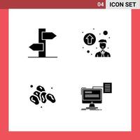 Modern Set of Solid Glyphs and symbols such as direction holy signpost promotion concept storage Editable Vector Design Elements