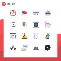 16 Creative Icons Modern Signs and Symbols of dating money card credit banking Editable Pack of Creative Vector Design Elements