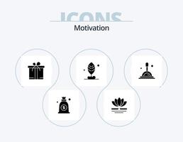 paquete de iconos de glifo de motivación 5 diseño de iconos. . búsqueda profunda. caja. lupa. motivación vector