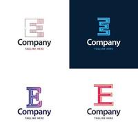 Letter E Big Logo Pack Design Creative Modern logos design for your business vector