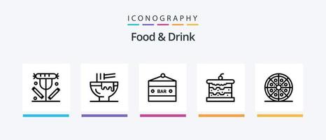 paquete de iconos de la línea 5 de alimentos y bebidas que incluye naranja. alimento. soda. bebida. jugo. diseño de iconos creativos vector