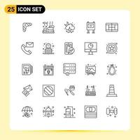 25 Creative Icons Modern Signs and Symbols of poster advertising stone advertisement moon Editable Vector Design Elements