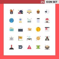 Universal Icon Symbols Group of 25 Modern Flat Colors of noise person delete open arms Editable Vector Design Elements