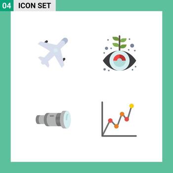 User Interface Pack of 4 Basic Flat Icons of ecommerce camcorder shopping growth device Editable Vector Design Elements