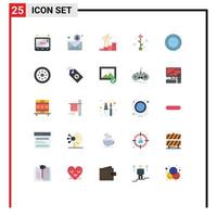 User Interface Pack of 25 Basic Flat Colors of accessories add career no healthcare Editable Vector Design Elements