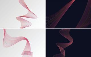 modern wave curve abstract presentation background Pack vector