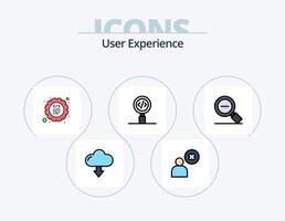 User Experience Line Filled Icon Pack 5 Icon Design. cloud . user. people . vector