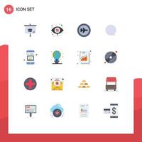 User Interface Pack of 16 Basic Flat Colors of image interface vision instagram travel Editable Pack of Creative Vector Design Elements