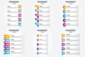 ilustración vectorial infografía conjunto de diseño plano para folleto publicitario y revista vector