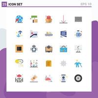 25 Flat Color concept for Websites Mobile and Apps direction search box product down Editable Vector Design Elements