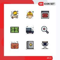 9 Creative Icons Modern Signs and Symbols of web server online error page internet field Editable Vector Design Elements