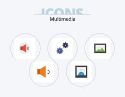 Multimedia Flat Icon Pack 5 Icon Design. . album. vector