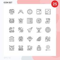 25 Creative Icons Modern Signs and Symbols of android smart phone men phone interface Editable Vector Design Elements