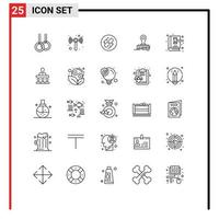 25 Creative Icons Modern Signs and Symbols of gavel auction url logo clone Editable Vector Design Elements