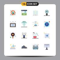 16 Creative Icons Modern Signs and Symbols of desk molecule file laboratory chemical Editable Pack of Creative Vector Design Elements