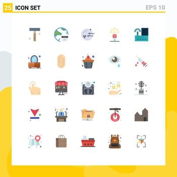 paquete de interfaz de usuario de 25 colores planos básicos de conexión de enrutador habilidades de internet elementos de diseño vectorial editables por sexo vector