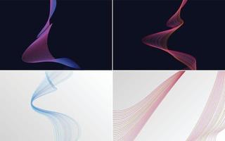 modern wave curve abstract presentation background Pack vector