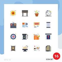 Universal Icon Symbols Group of 16 Modern Flat Colors of energy charging investment charge biochemistry Editable Pack of Creative Vector Design Elements