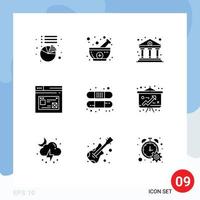 9 Creative Icons Modern Signs and Symbols of band design business website page Editable Vector Design Elements