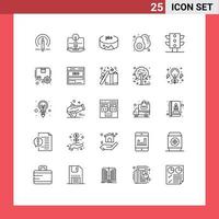 25 Creative Icons Modern Signs and Symbols of box maps panorama light pear Editable Vector Design Elements