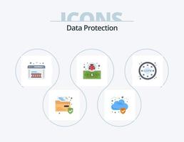 Data Protection Flat Icon Pack 5 Icon Design. data. privacy. programming. gdpr. payment vector