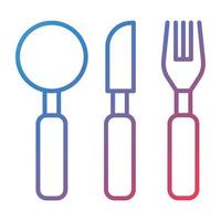 Cutlery Line Gradient Icon vector