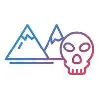 Skull Island Line Gradient Icon vector