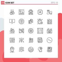 25 Creative Icons Modern Signs and Symbols of gdpr hardware bus gadget computers Editable Vector Design Elements