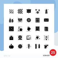 paquete de iconos vectoriales de stock de 25 signos y símbolos de línea para la configuración de limpieza mijo oficina cog elementos de diseño vectorial editables vector