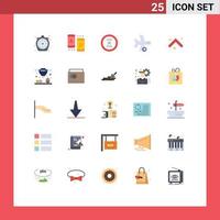 Universal Icon Symbols Group of 25 Modern Flat Colors of take off tablet flight delete Editable Vector Design Elements