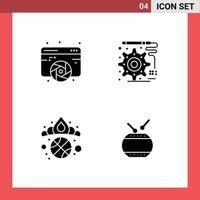 Modern Set of Solid Glyphs and symbols such as design diadem graphic development winner Editable Vector Design Elements