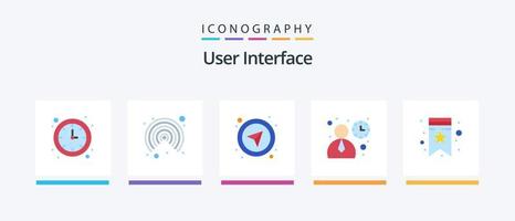 User Interface Flat 5 Icon Pack Including . star. select. bookmarks. user. Creative Icons Design vector