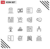 Pack of 16 creative Outlines of spa premium rgb native content Editable Vector Design Elements