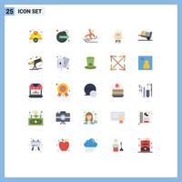 Universal Icon Symbols Group of 25 Modern Flat Colors of market honor tax crown failure Editable Vector Design Elements