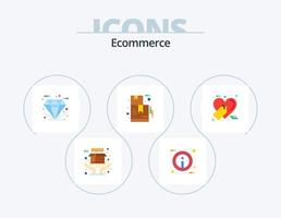 diseño de iconos de paquete de iconos planos de comercio electrónico 5. etiqueta de venta favorito. bueno. comercio electrónico comercio electrónico vector