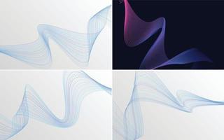 modern wave curve abstract presentation background Pack vector