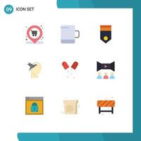 9 Creative Icons Modern Signs and Symbols of healthcare antibiotics military brian imaginaton Editable Vector Design Elements