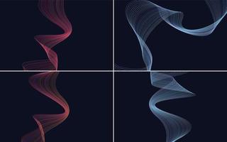 modern wave curve abstract presentation background Pack vector