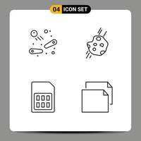 4 Creative Icons Modern Signs and Symbols of pinball card play meteor phone Editable Vector Design Elements